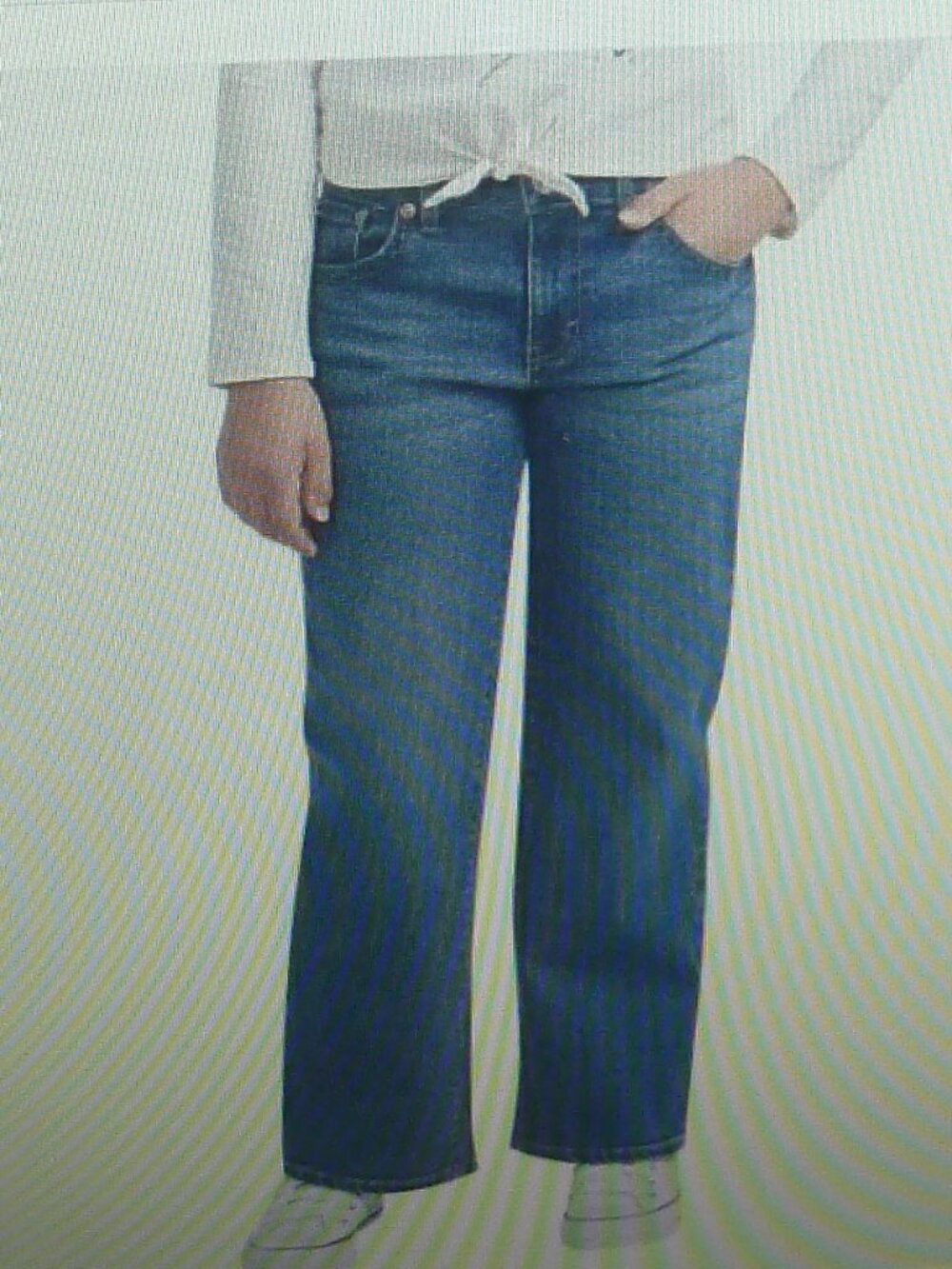 Levis Youth Wide Leg Stretch Blue Jeans Waist 27 Inseam 28 Size 16